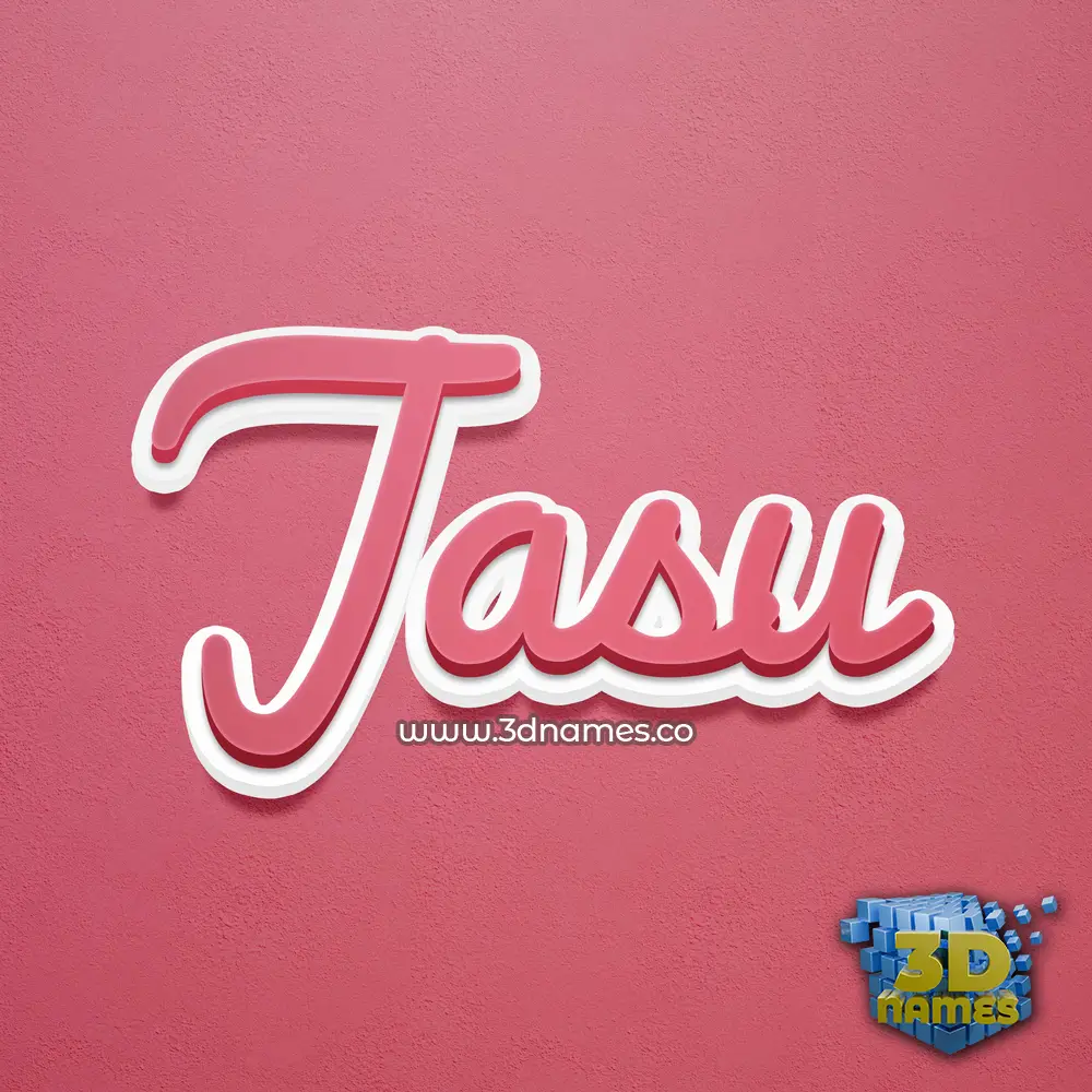 jasu in Red Scribble style - 3D name wallpaper