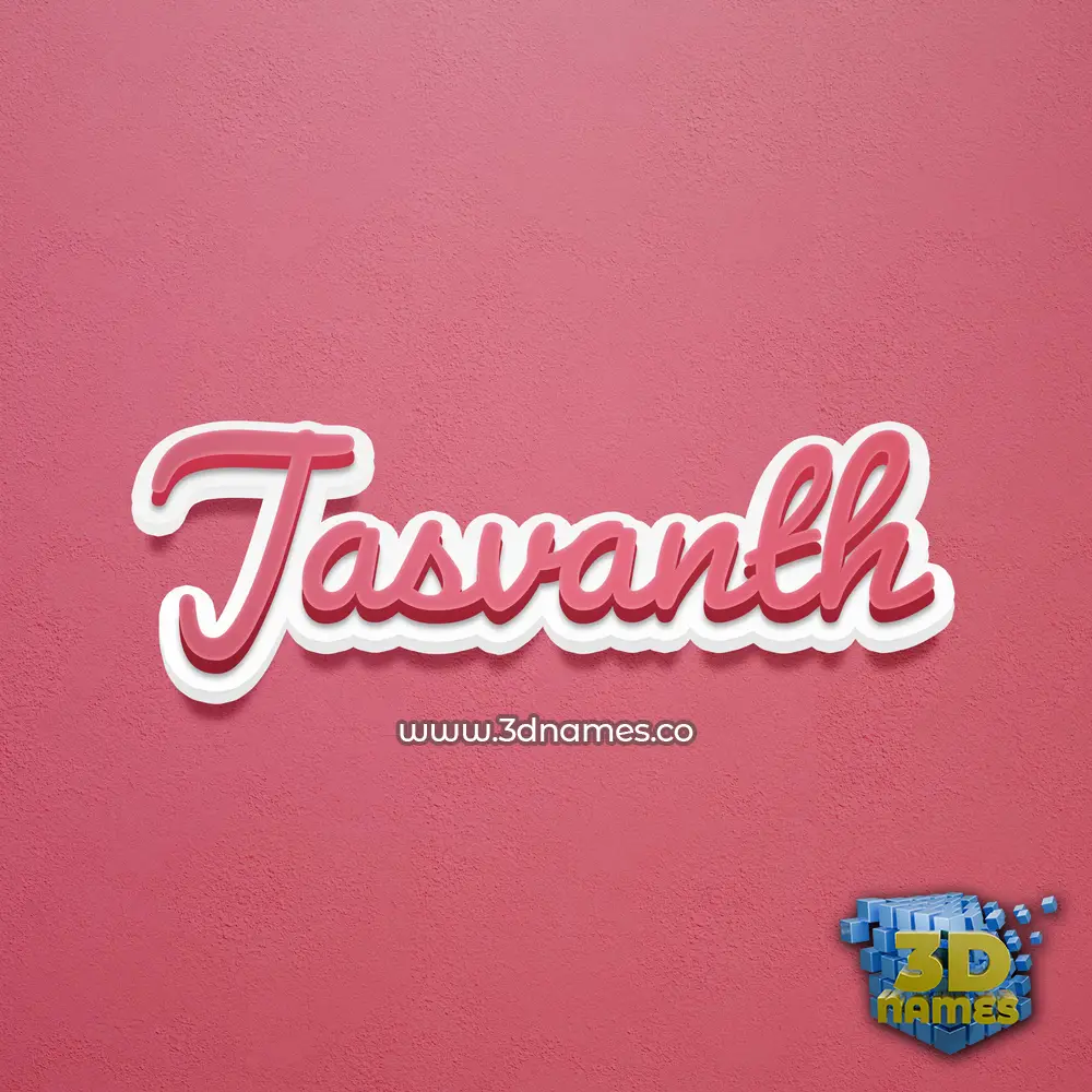 jasvanth in Red Scribble style - 3D name wallpaper
