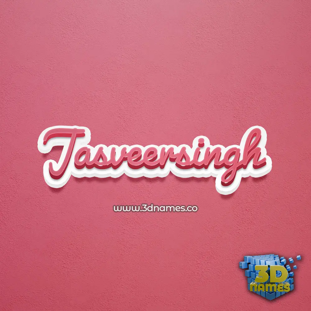 jasveersingh in Red Scribble style - 3D name wallpaper