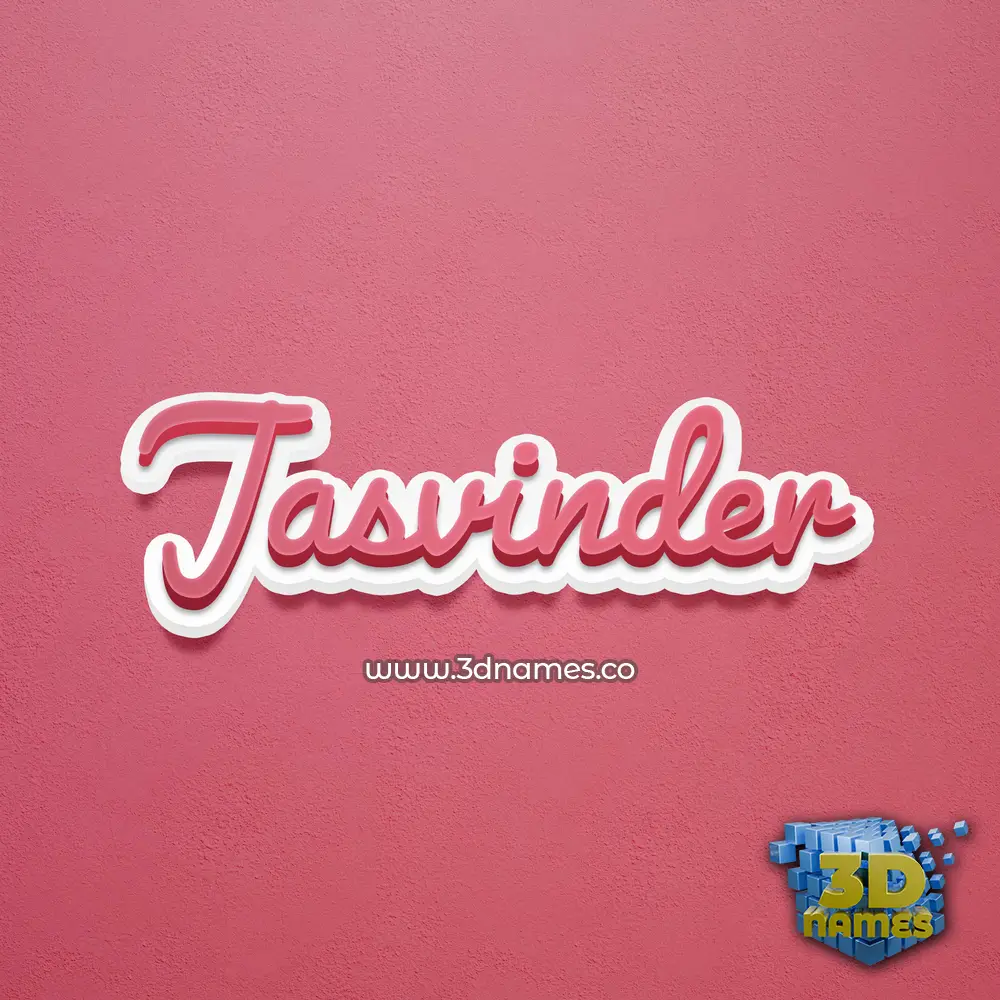 jasvinder in Red Scribble style - 3D name wallpaper