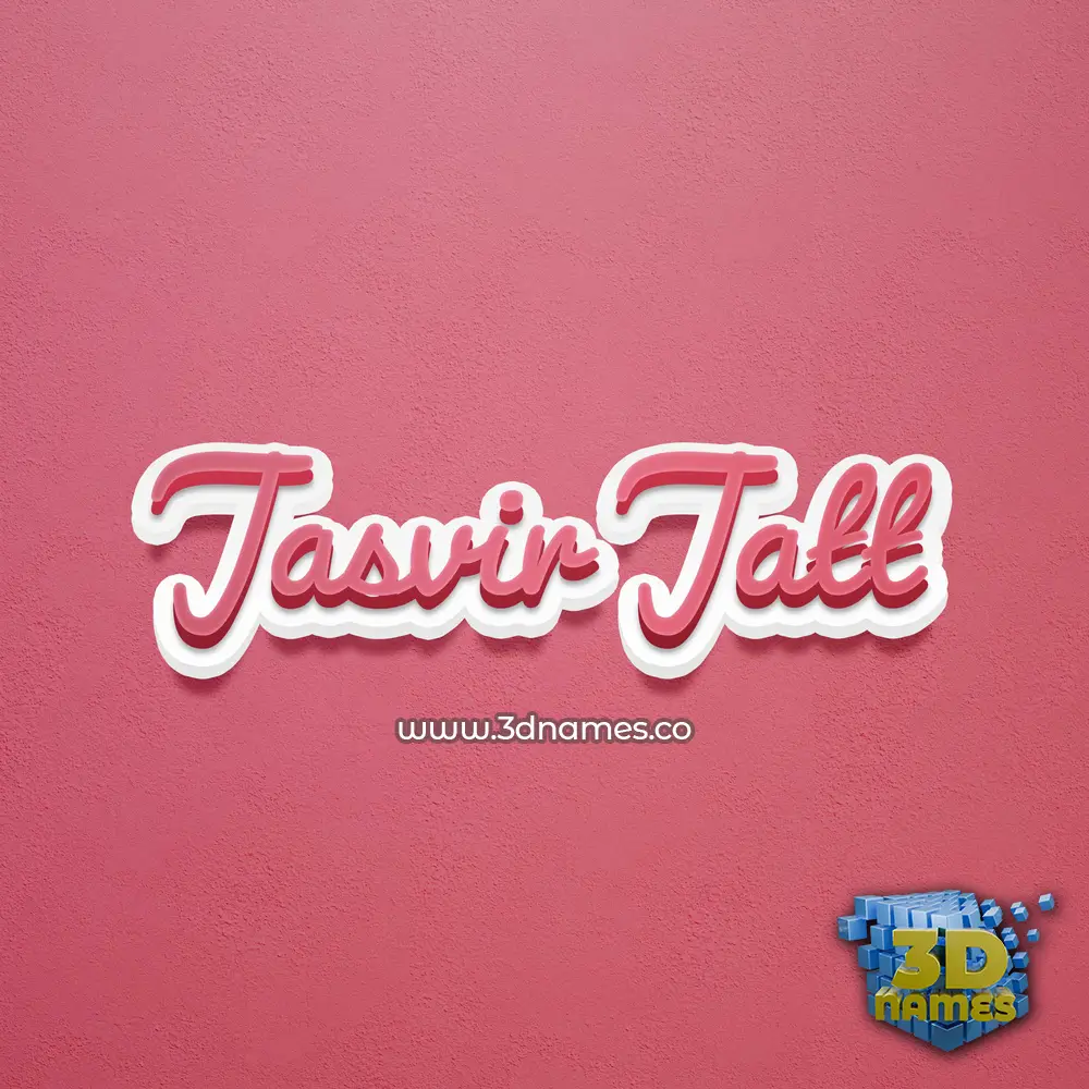 jasvir jatt in Red Scribble style - 3D name wallpaper
