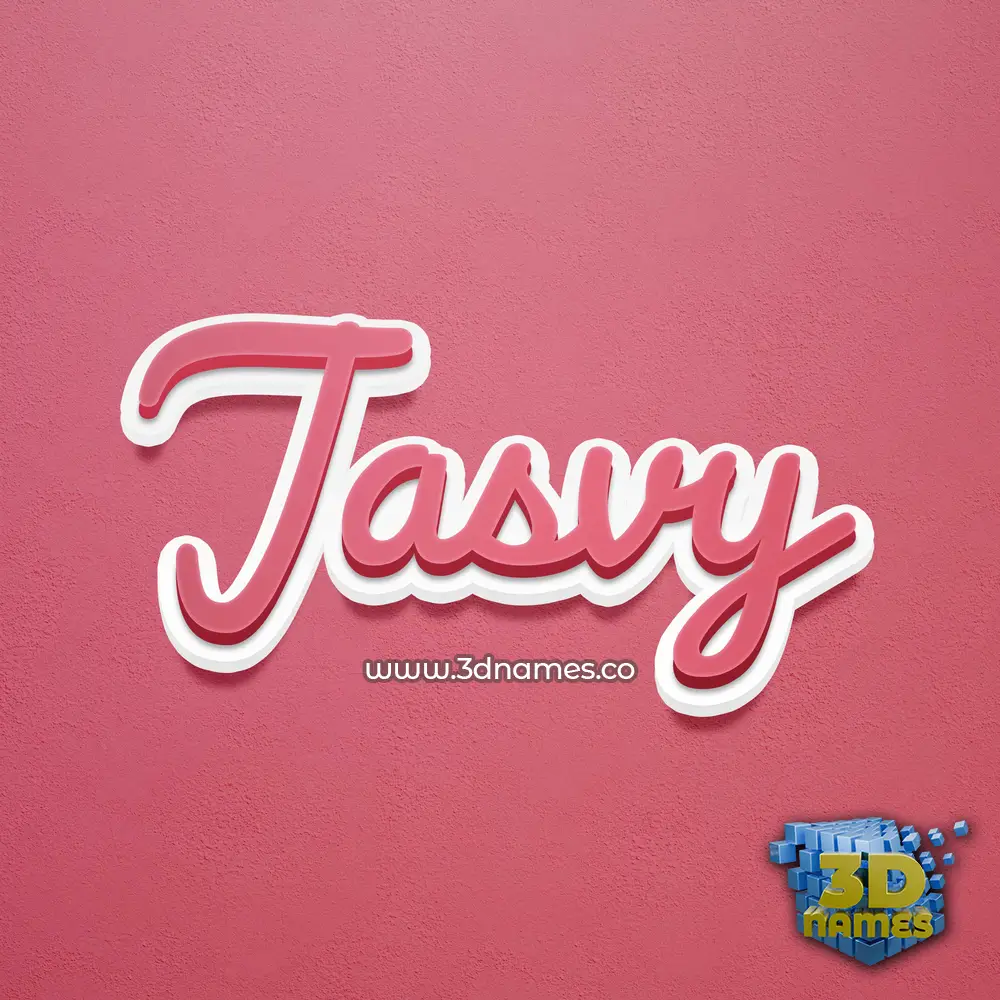 jasvy in Red Scribble style - 3D name wallpaper