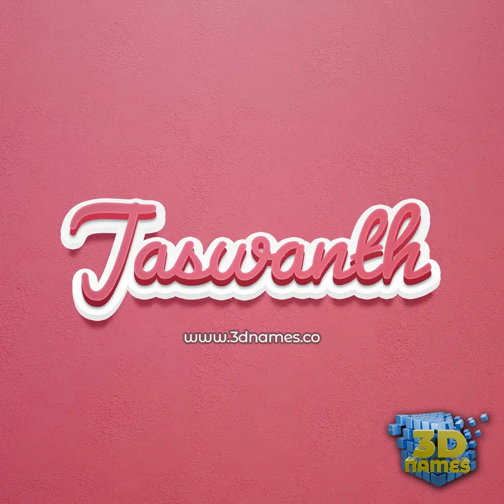 jaswanth in Red Scribble style - 3D name wallpaper