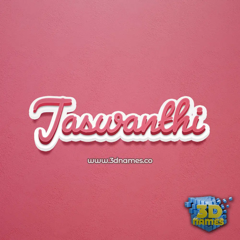 jaswanthi in Red Scribble style - 3D name wallpaper
