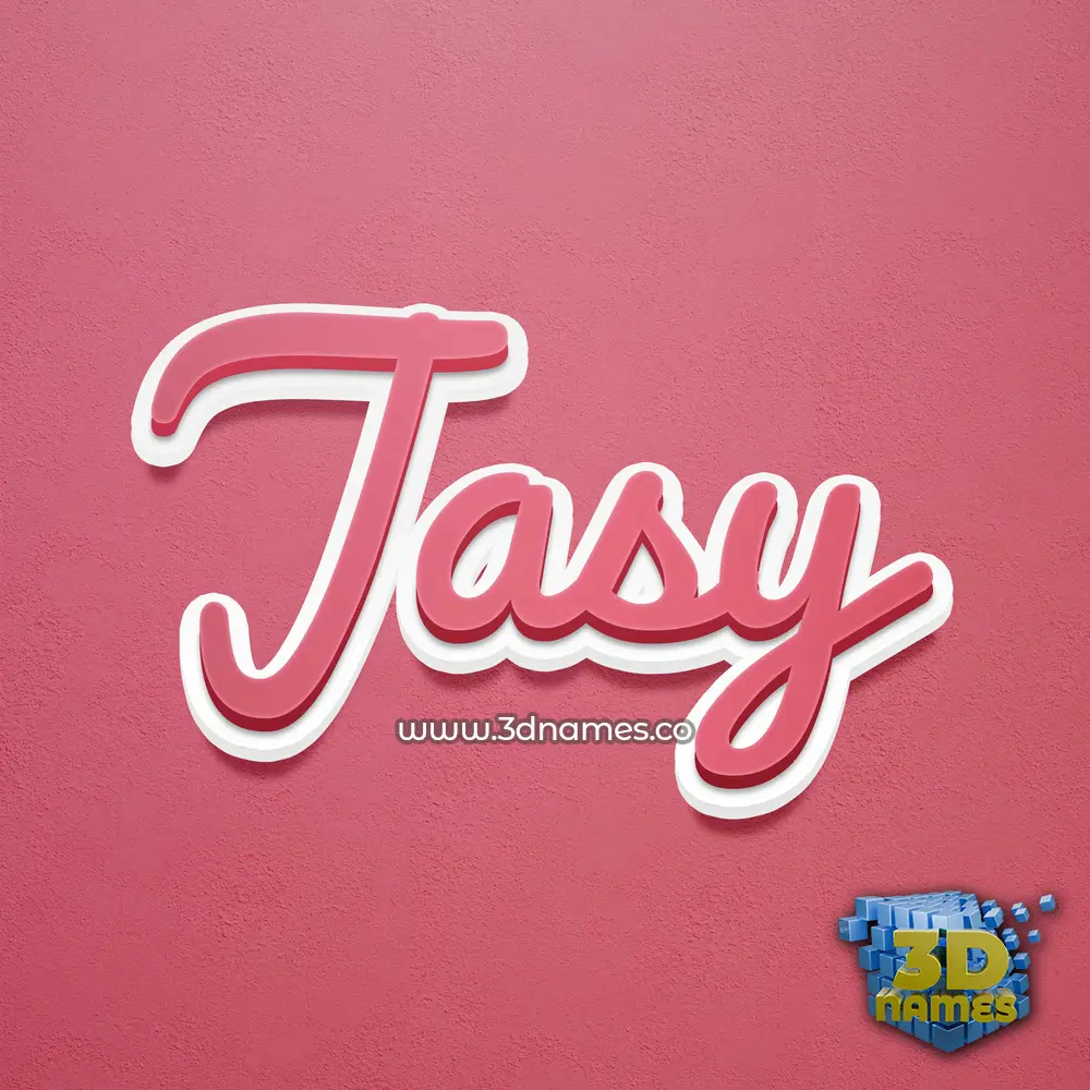 jasy in Red Scribble style - 3D name wallpaper