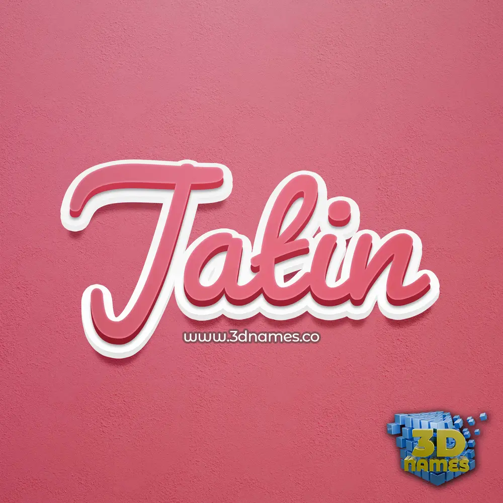 jatin in Red Scribble style - 3D name wallpaper