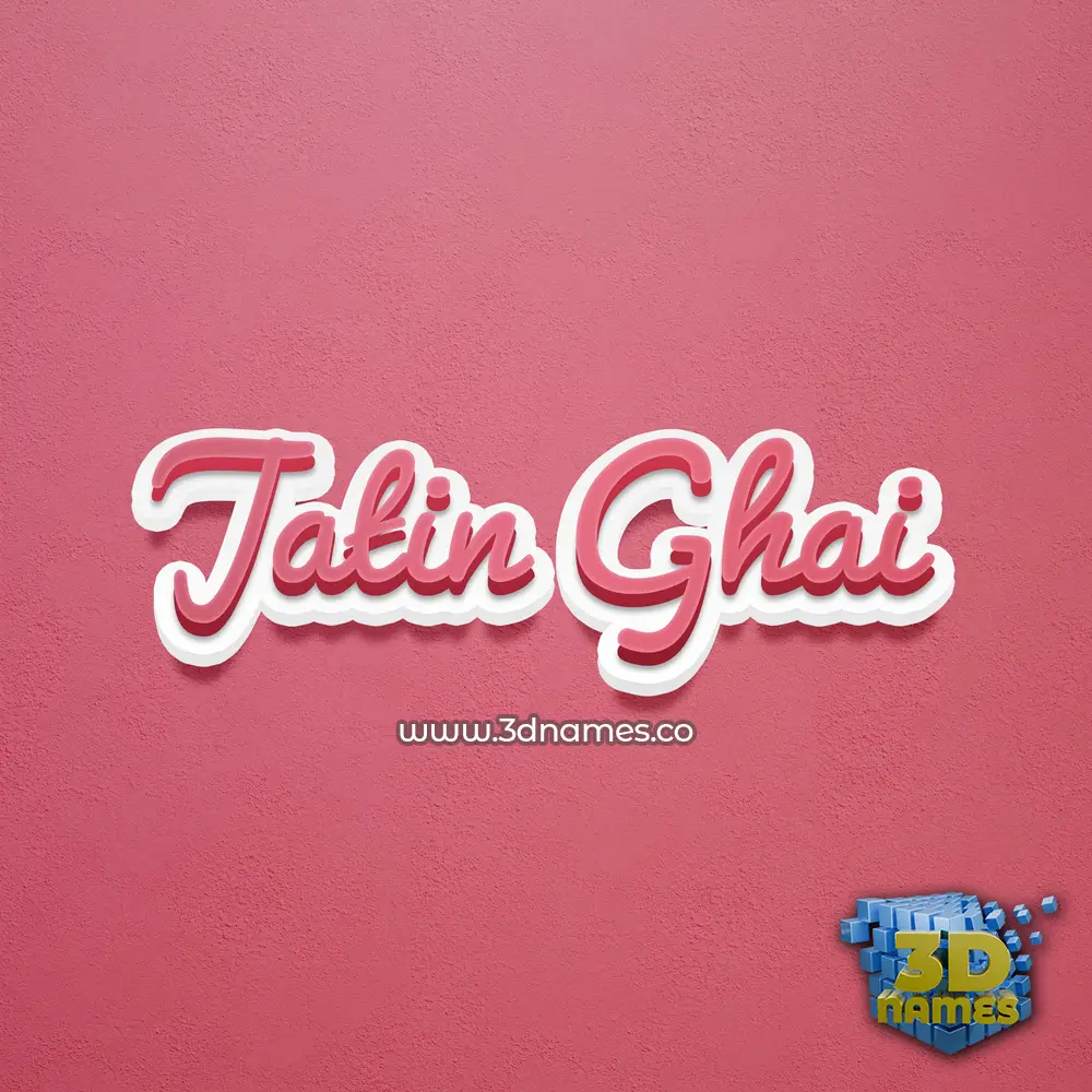 jatin ghai in Red Scribble style - 3D name wallpaper