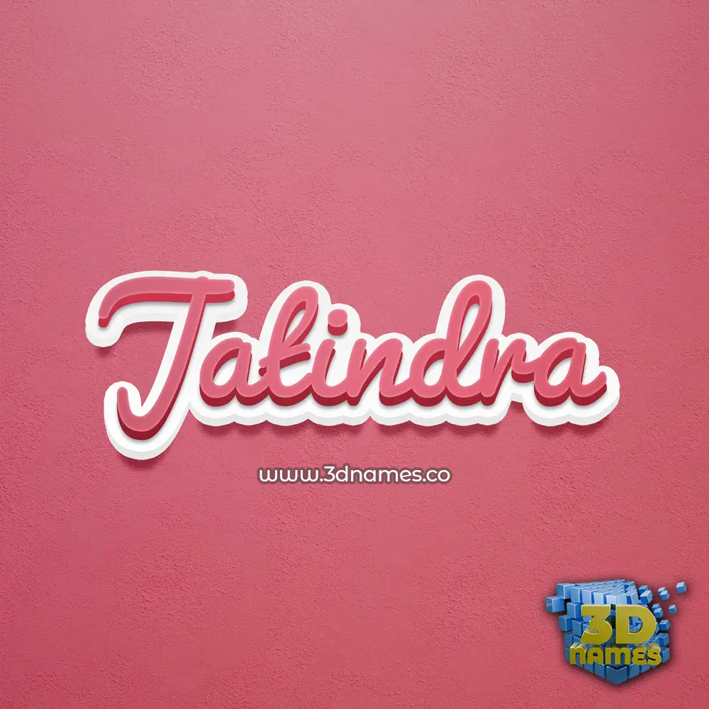 jatindra in Red Scribble style - 3D name wallpaper