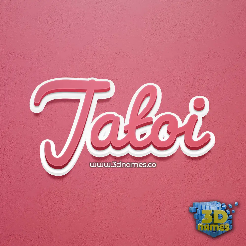 jatoi in Red Scribble style - 3D name wallpaper