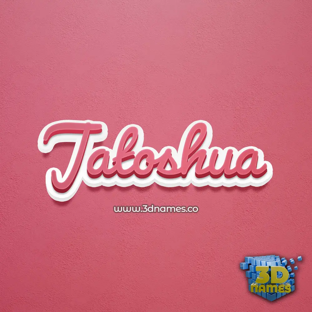 jatoshua in Red Scribble style - 3D name wallpaper