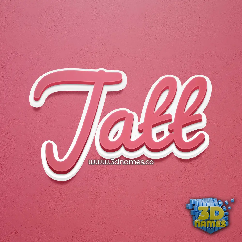 jatt in Red Scribble style - 3D name wallpaper