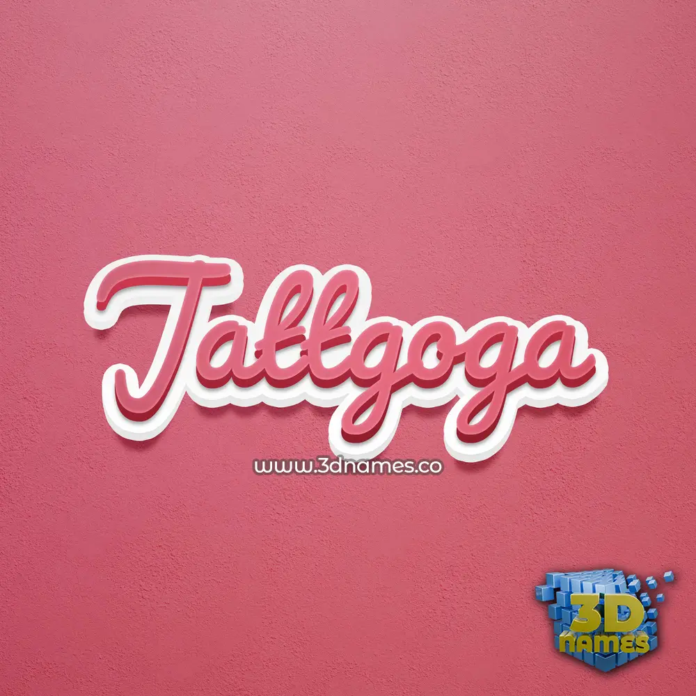 jattgoga in Red Scribble style - 3D name wallpaper