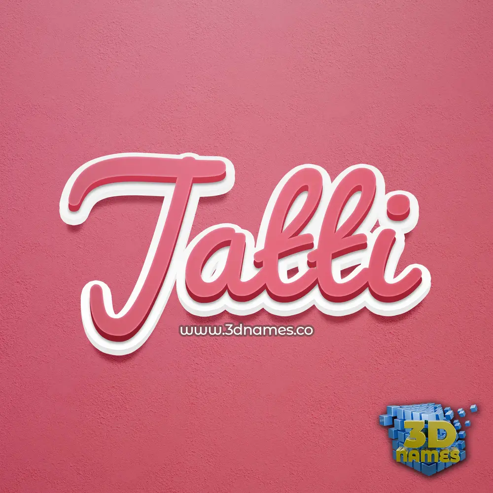 jatti in Red Scribble style - 3D name wallpaper