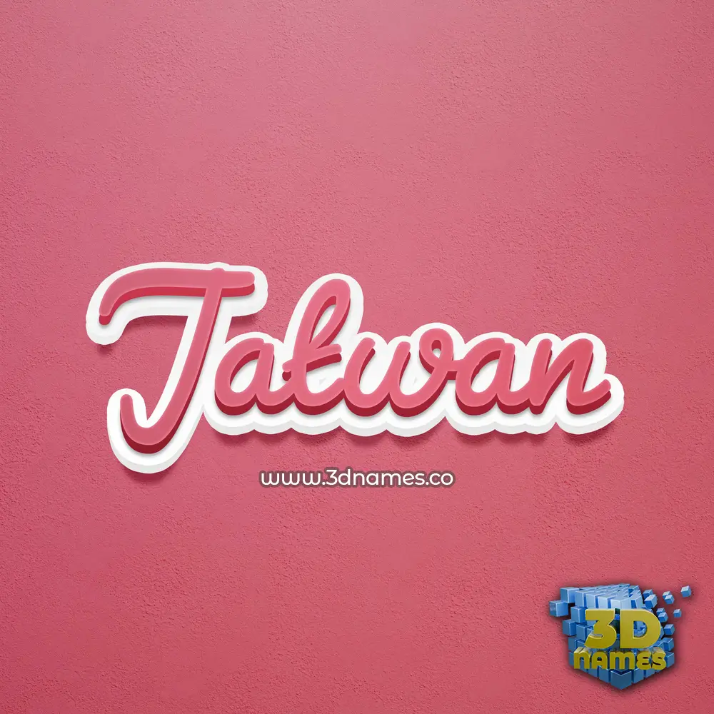 jatwan in Red Scribble style - 3D name wallpaper