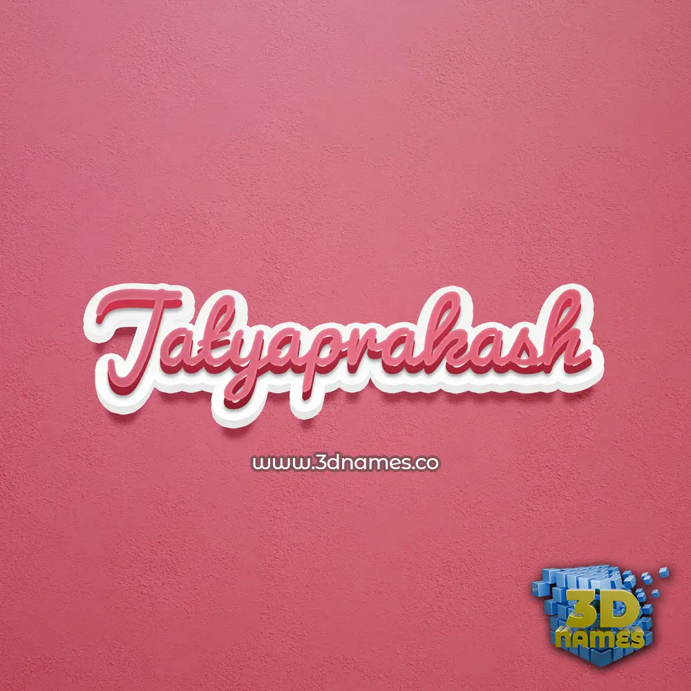 jatyaprakash in Red Scribble style - 3D name wallpaper