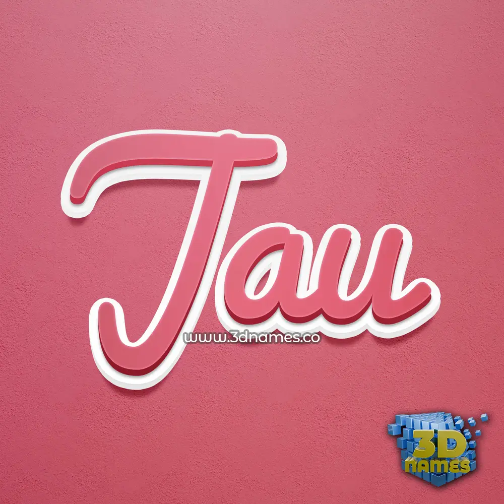 jau in Red Scribble style - 3D name wallpaper
