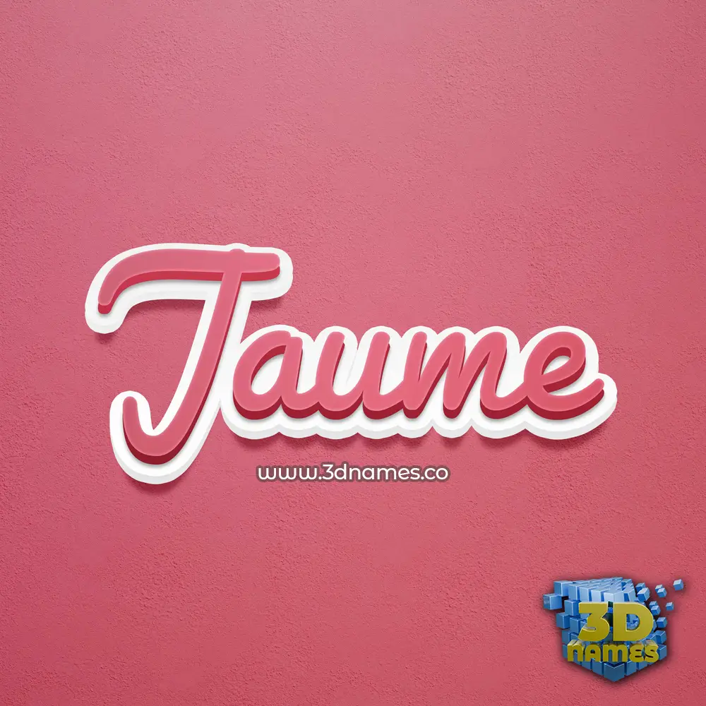 jaume in Red Scribble style - 3D name wallpaper