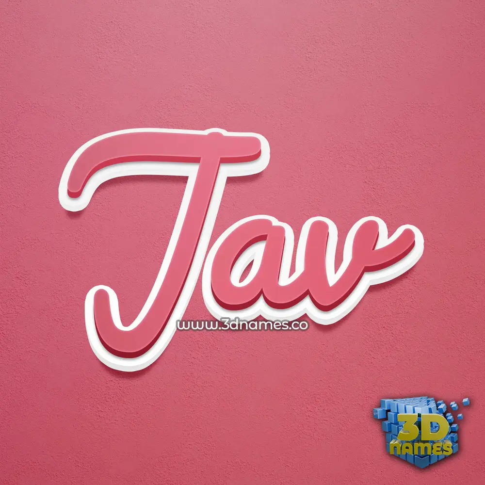jav in Red Scribble style - 3D name wallpaper