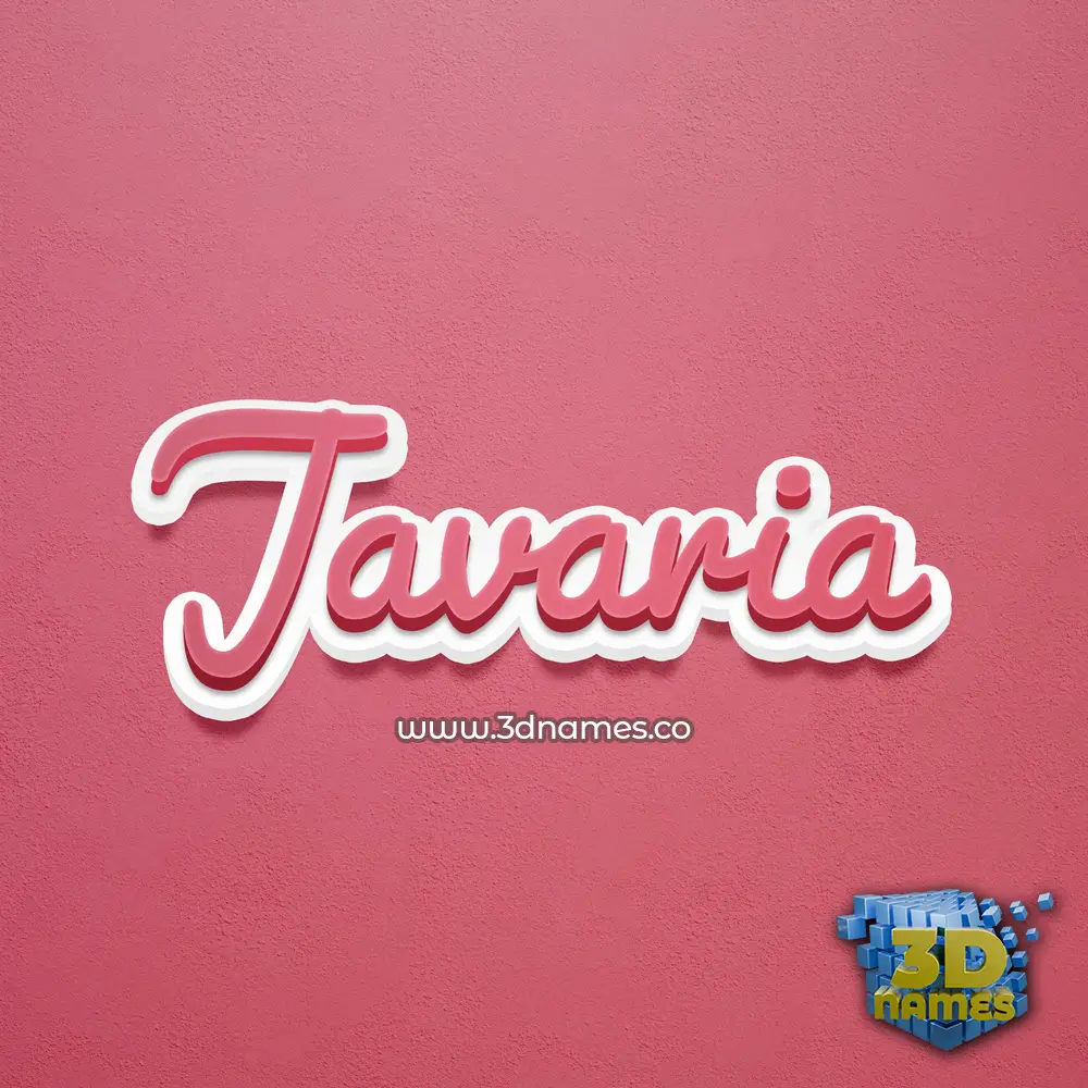 javaria in Red Scribble style - 3D name wallpaper