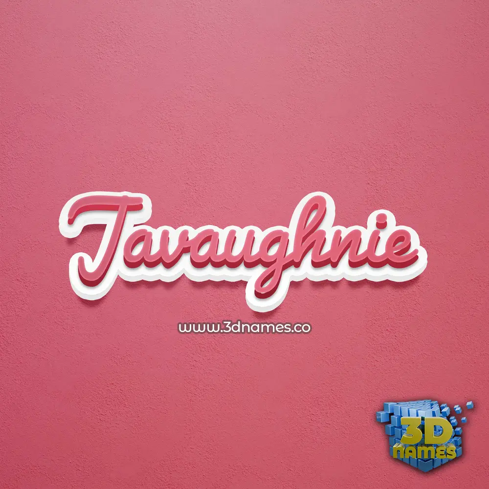 javaughnie in Red Scribble style - 3D name wallpaper