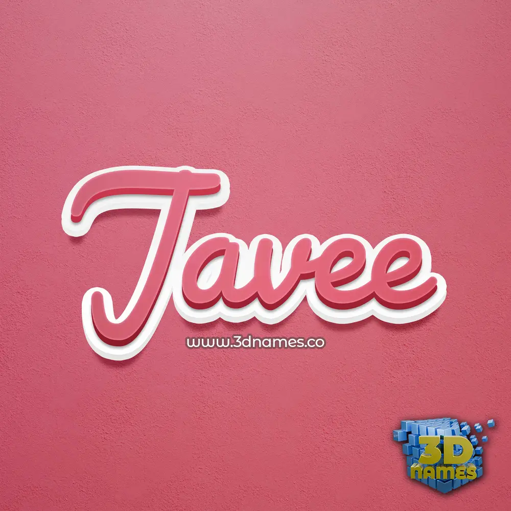 javee in Red Scribble style - 3D name wallpaper