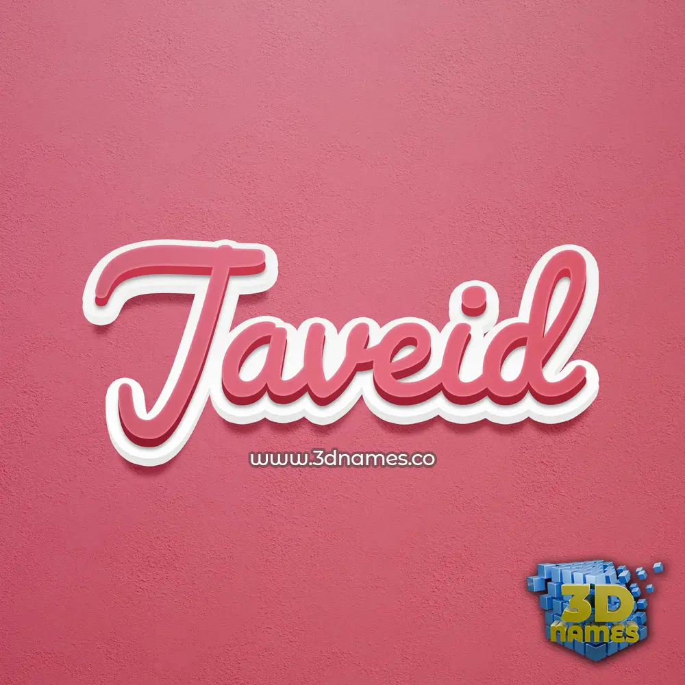 javeid in Red Scribble style - 3D name wallpaper
