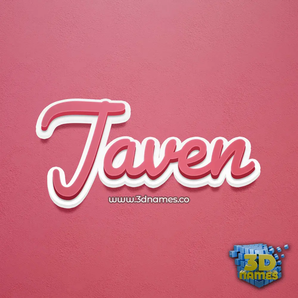 javen in Red Scribble style - 3D name wallpaper