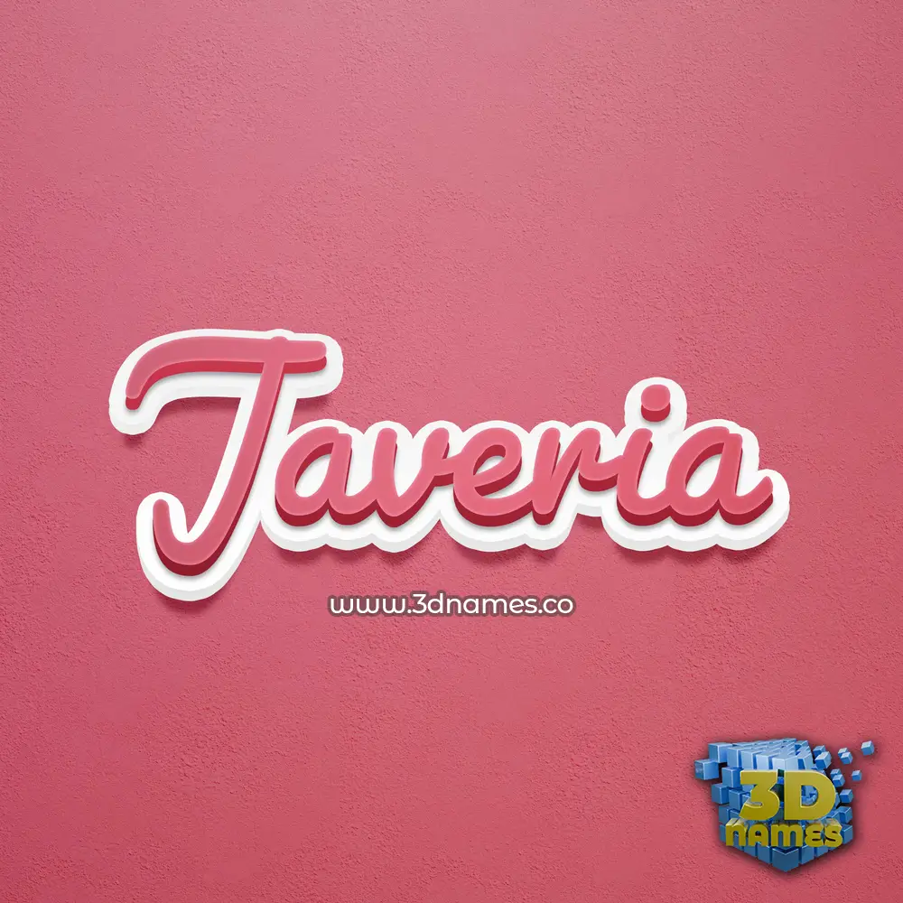 javeria in Red Scribble style - 3D name wallpaper