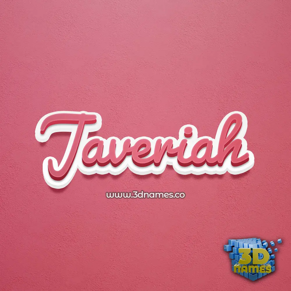 javeriah in Red Scribble style - 3D name wallpaper