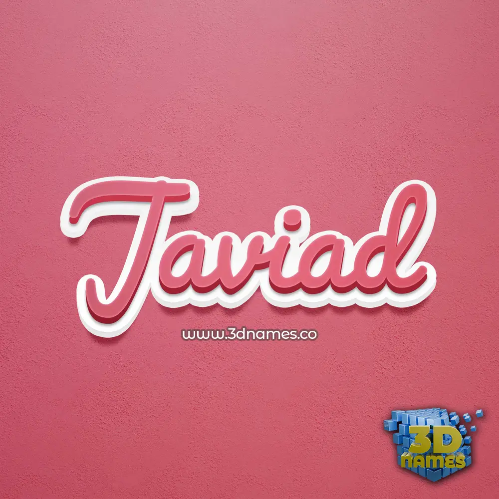 javiad in Red Scribble style - 3D name wallpaper