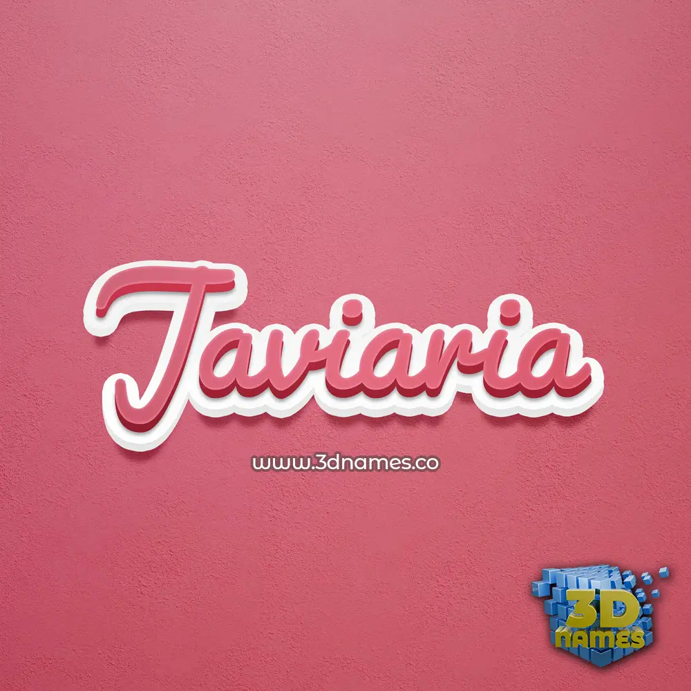 javiaria in Red Scribble style - 3D name wallpaper