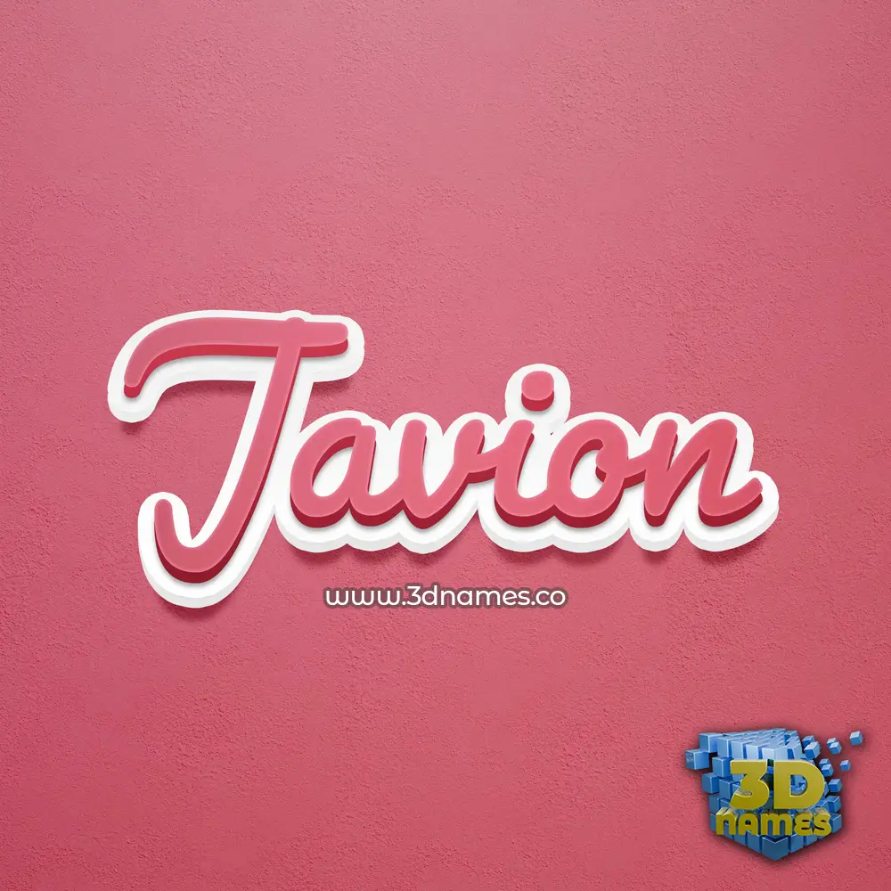 javion in Red Scribble style - 3D name wallpaper