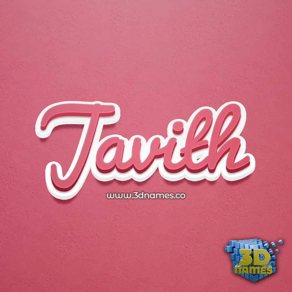 javith in Red Scribble style - 3D name wallpaper