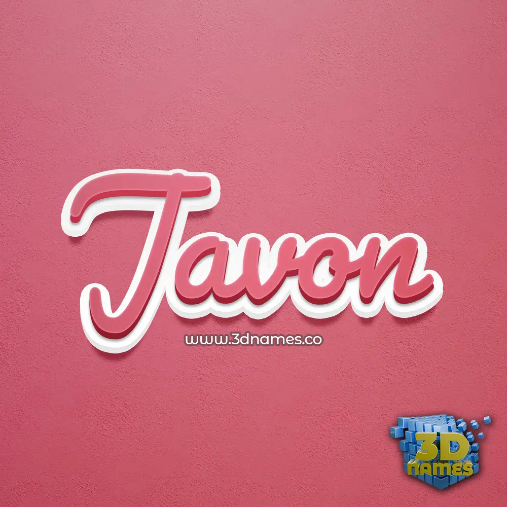 javon in Red Scribble style - 3D name wallpaper