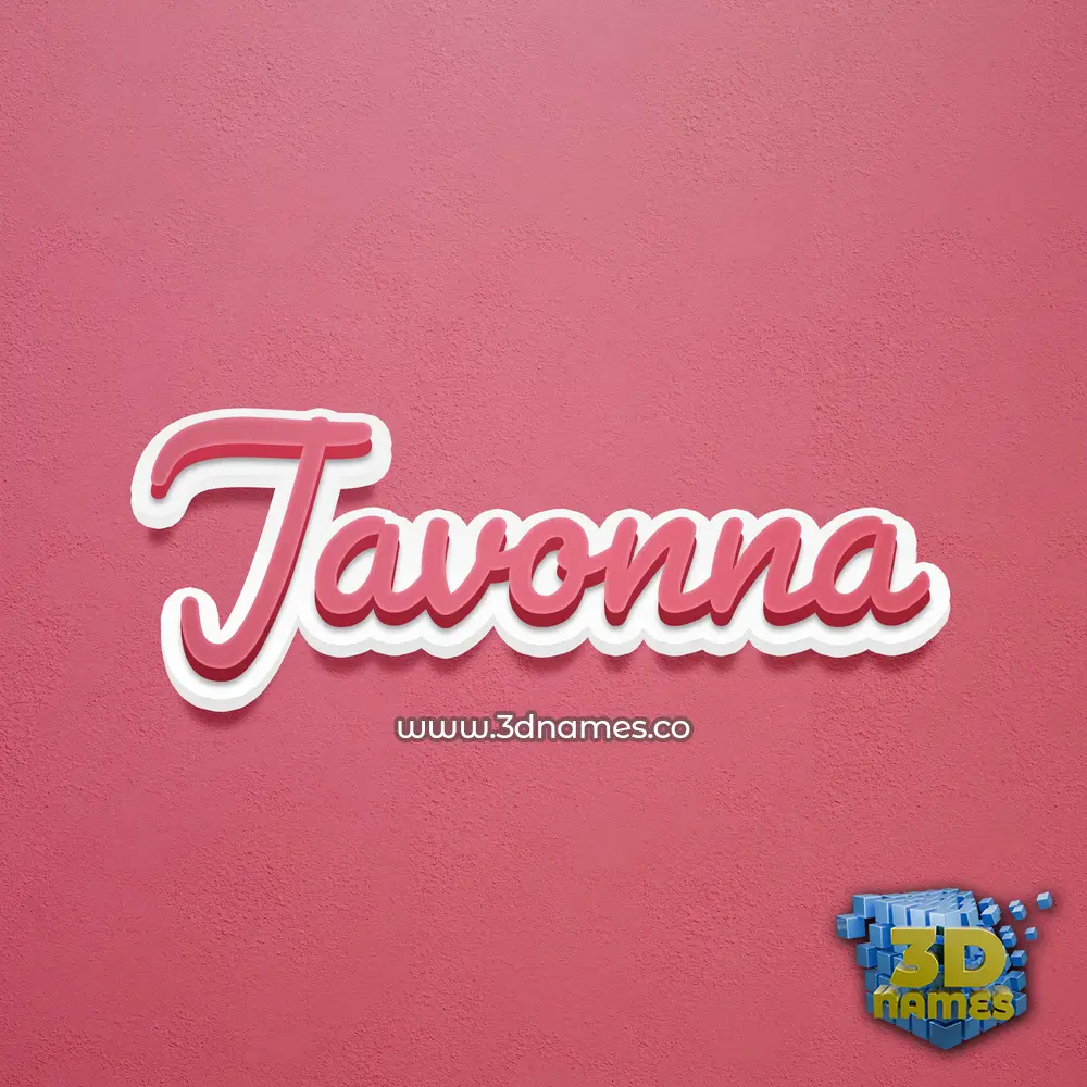 javonna in Red Scribble style - 3D name wallpaper
