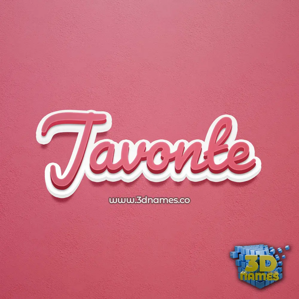 javonte in Red Scribble style - 3D name wallpaper