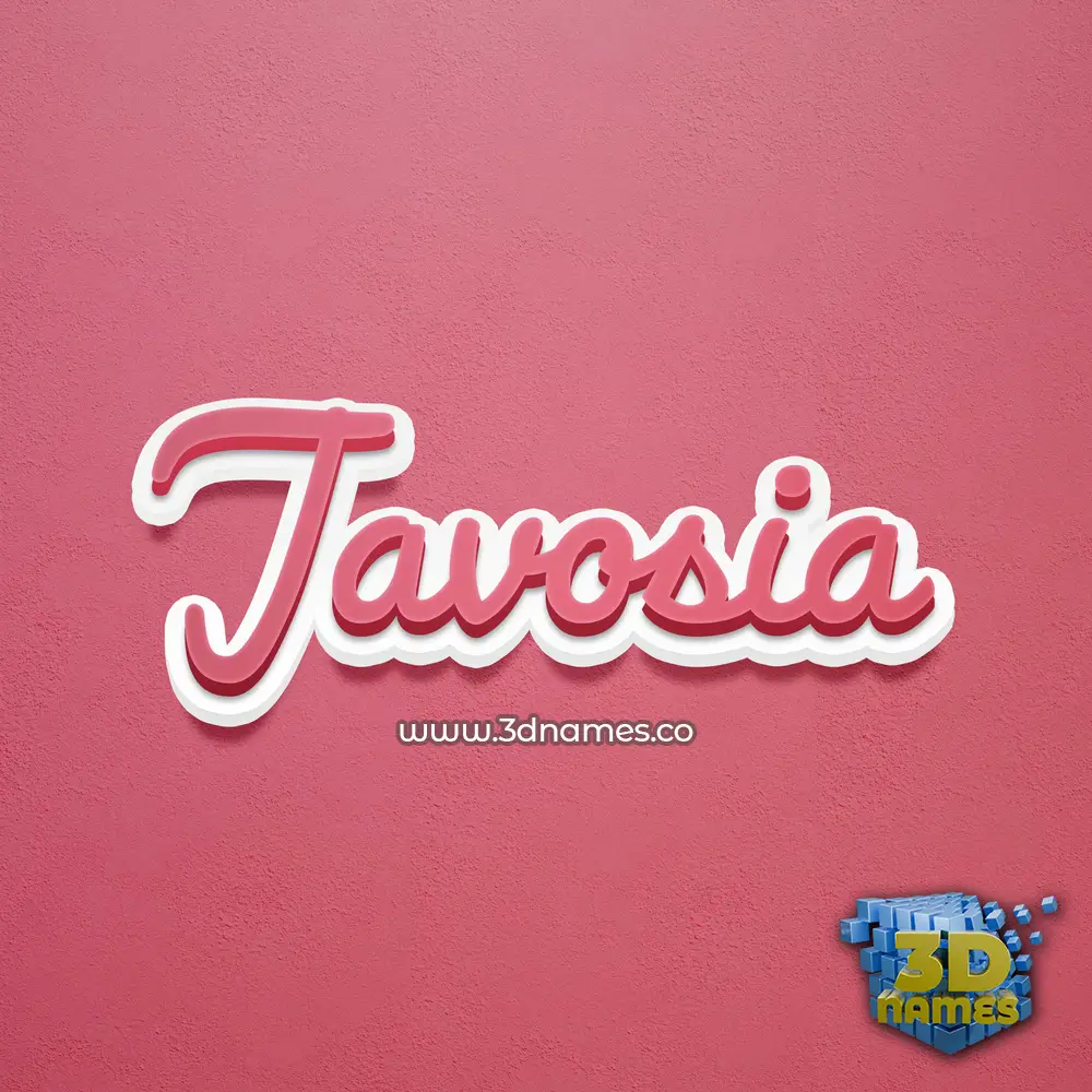 javosia in Red Scribble style - 3D name wallpaper