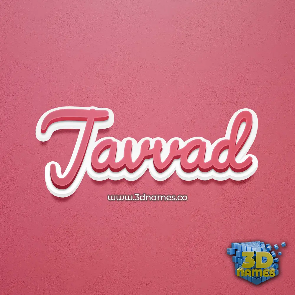 javvad in Red Scribble style - 3D name wallpaper