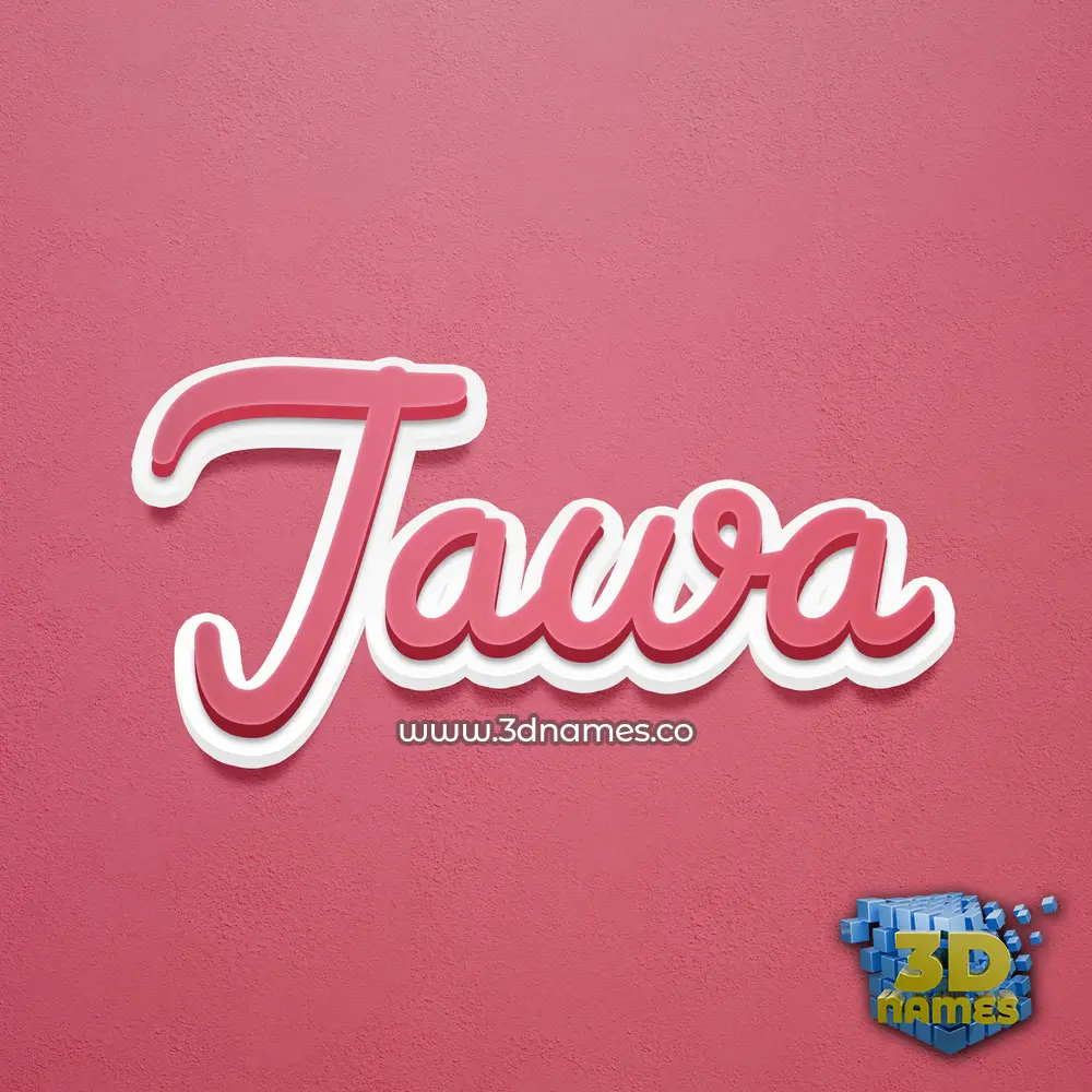 jawa in Red Scribble style - 3D name wallpaper