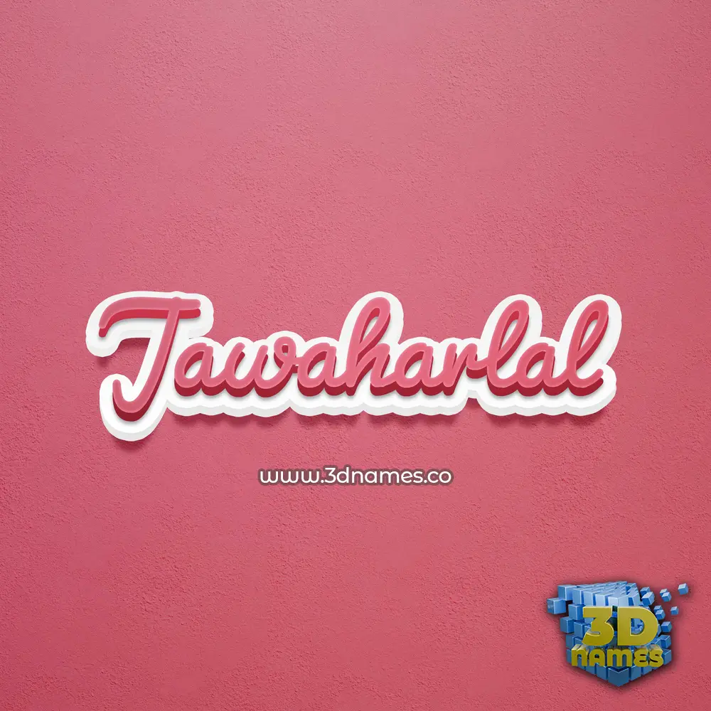 jawaharlal in Red Scribble style - 3D name wallpaper
