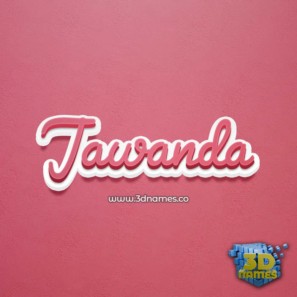 jawanda in Red Scribble style - 3D name wallpaper