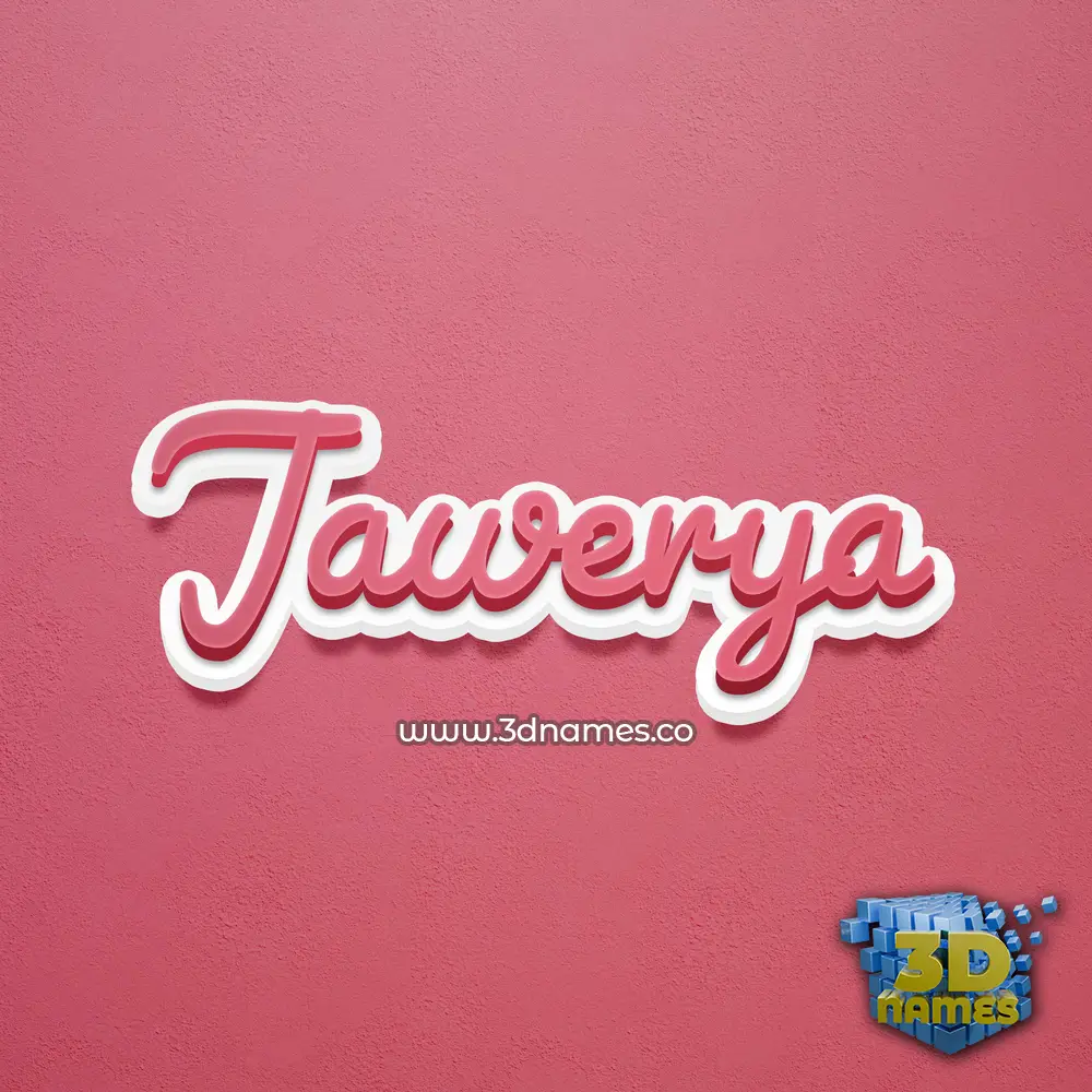 jawerya in Red Scribble style - 3D name wallpaper