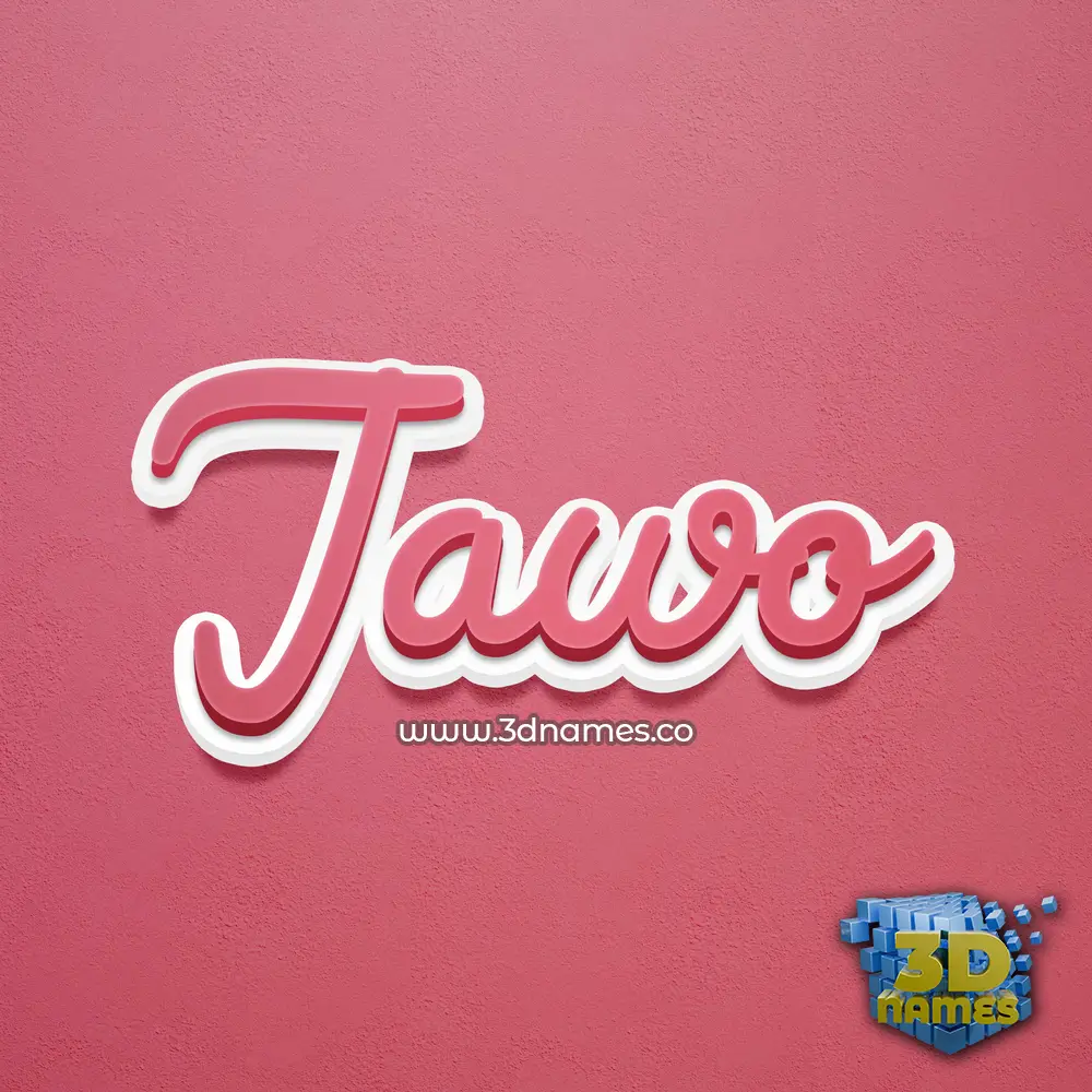 jawo in Red Scribble style - 3D name wallpaper