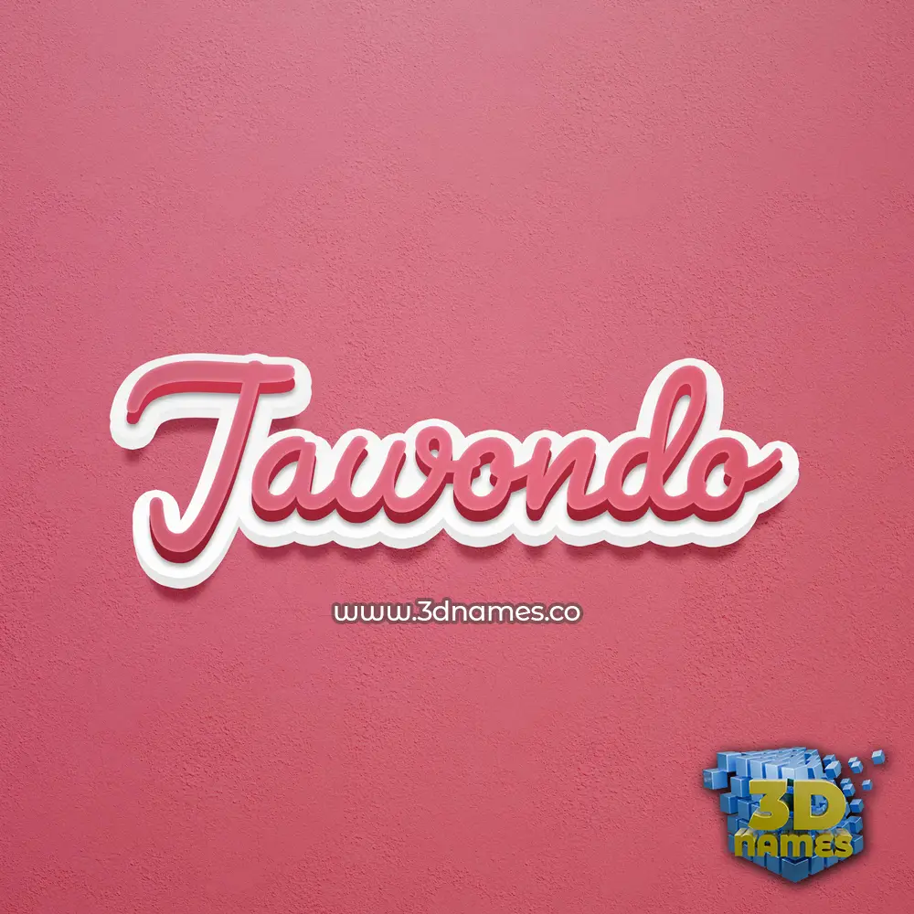 jawondo in Red Scribble style - 3D name wallpaper
