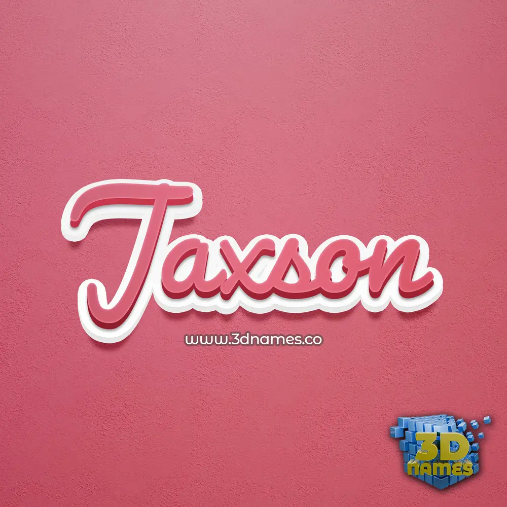 jaxson in Red Scribble style - 3D name wallpaper