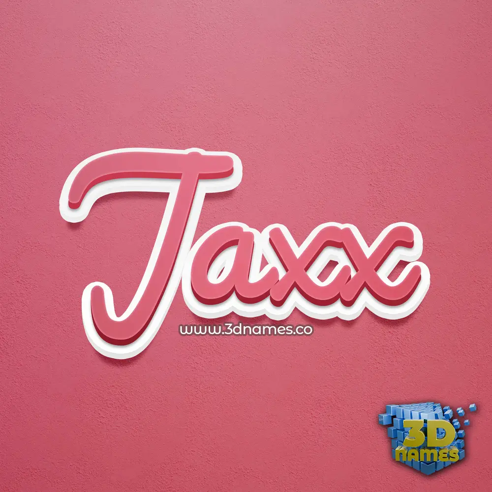jaxx in Red Scribble style - 3D name wallpaper