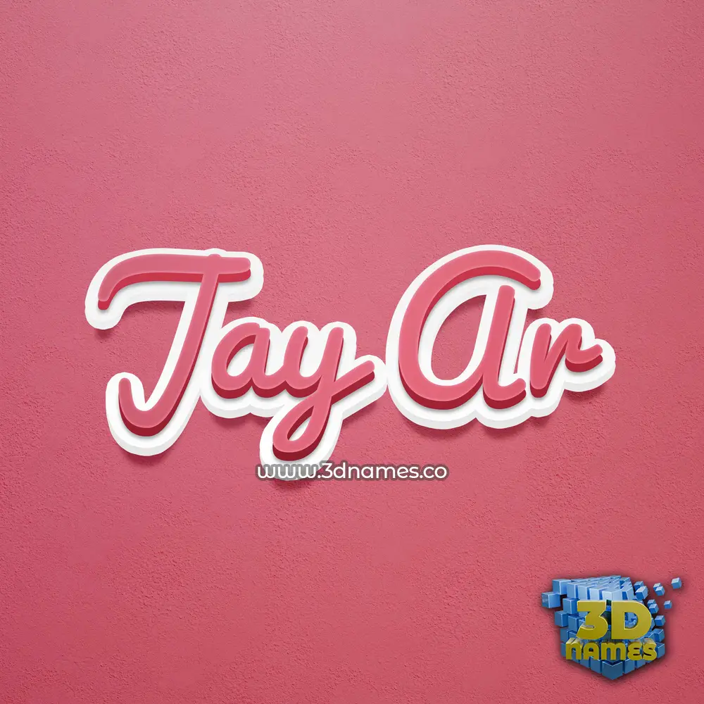 jay ar in Red Scribble style - 3D name wallpaper