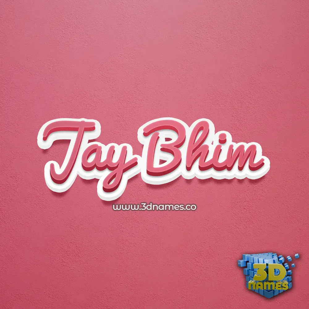 jay bhim in Red Scribble style - 3D name wallpaper