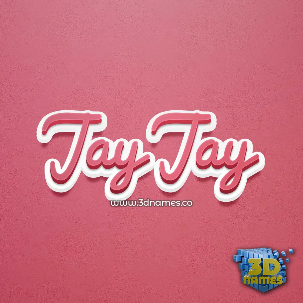 jay jay in Red Scribble style - 3D name wallpaper