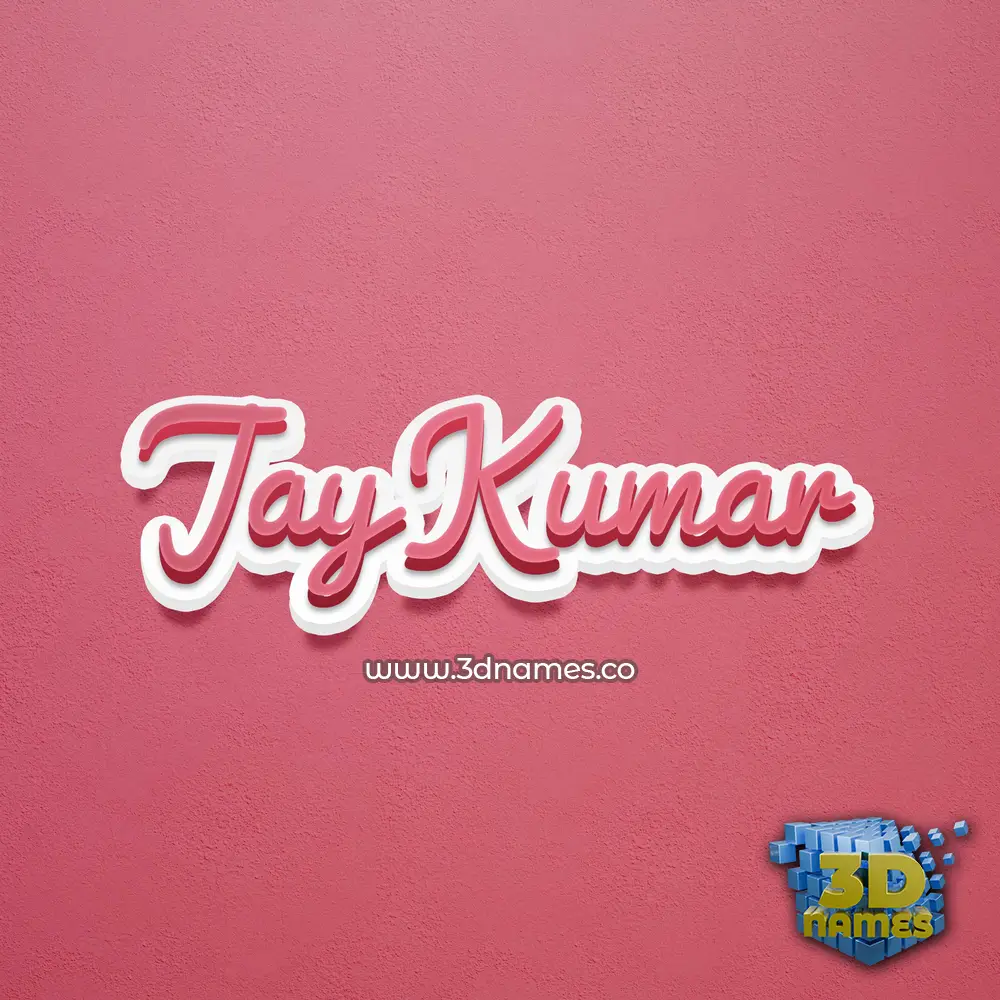 jay kumar in Red Scribble style - 3D name wallpaper